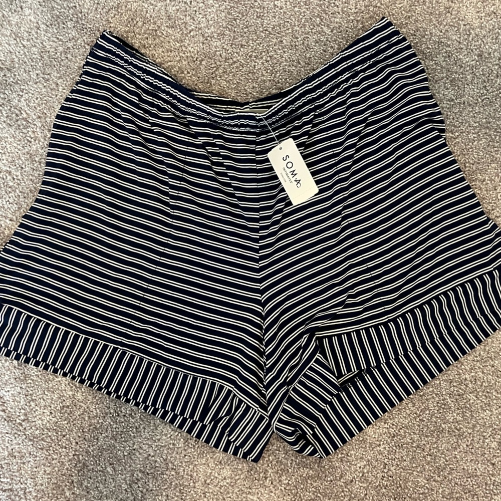 NWT Soma cool nights sleep shorts - size small - navy stripe
